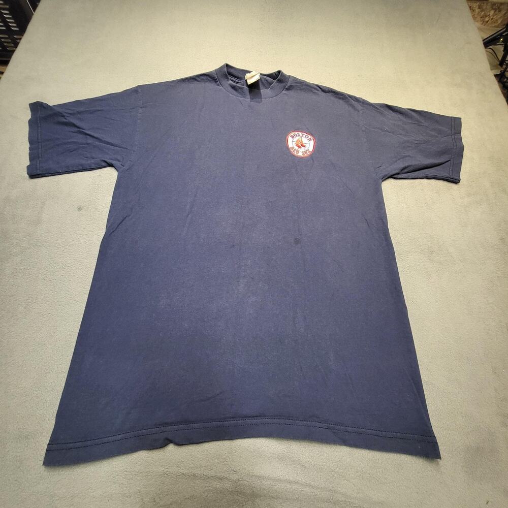 Vintage Boston Red Sox Shirt Mens Large Blue MLB Baseball Tee 90s